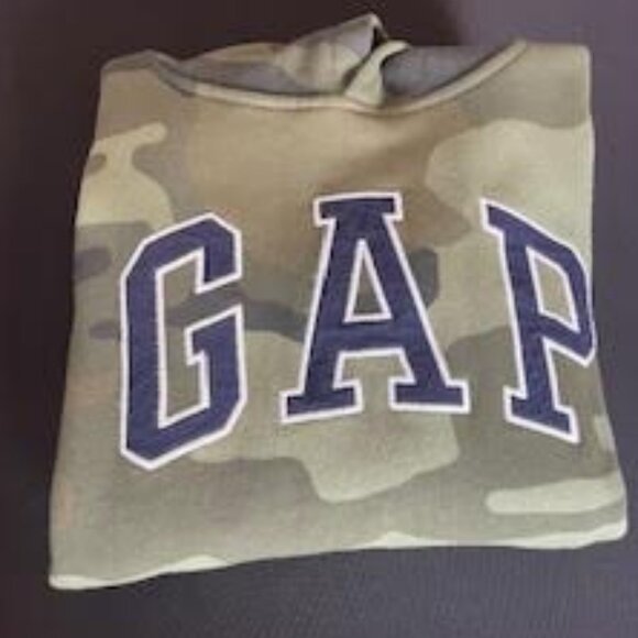 Kids GAP Camouflage Logo Hoodie Pullover Size S (6-7) - Picture 5 of 5